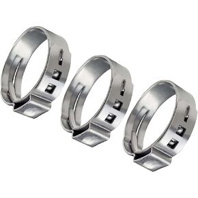 3/4" PEX Cinch Clamp Rings Stainless Steel Pipe Clips for Sealing Polyethylene Tubing Hose Fitting Leaking Free Connection, 50 PCS