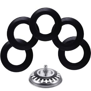 5 Pcs Rubber Sink Drain Bracket Seal Ring,O-Rings Gasket Seal for Kitchen Bathroom Sink Bathtub Drain Plug,Inner Diameter 32mm Outer Diameter 55mm