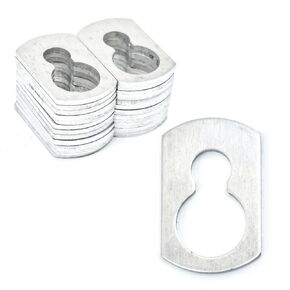 1/4" x 11/32" x 5/8" Aluminum Key Hole Washers for Hurricane Shutters (25)