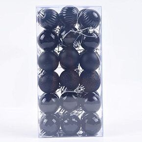 Ice Blue Christmas Ornament Balls, 35pcs 1.57nch Mini Christmas Tree Decoration Ornaments for Christmas's Day, Holidays,Party(4cm, Ice Blue)