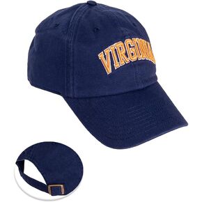 Desert Cactus University of Virginia Baseball Hat Cavaliers UVA Wahoos Brimmed Embroirderd Hats Cap Adjustable Cloth Strap Adult (Style B1) White