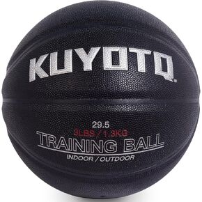 KUYOTQ 3LBS 29.5" Weighted Heavy Basketball Composite in&Outdoor Trainer Basketball for Improving Ball Handling Dribbling Passing and Rebounding Skill (deflated, Size 7)