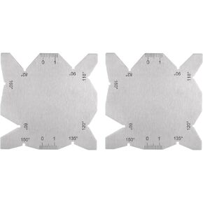 HARFINGTON 2pcs Drill Bit Angle Gauges 60°-160° Drill Sharpening Gauge Stainless Steel Angle Measuring Gage