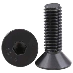 30 Pcs M8-1.25 x 25mm Flat Head Socket Cap Screws, Alloy Steel Grade 10.9, DIN 7991, Allen Socket Drive,Hex Drive,Black Oxide Finish (M8-1.25 x 25mm)