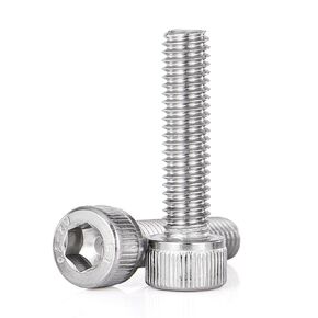 M3-0.5 x 35mm Socket Head Cap Screws Bolts, 304 Stainless Steel, Metric Fully Threaded, Machine Allen Hex Drive, Bright Finish, 50PCS