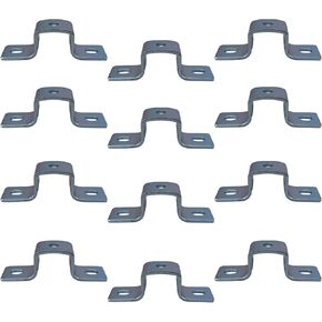 5 Hole U Shaped Strut Connector Bracket for Mounting Fit for 1/2" Bolt in 1-5/8" Strut Channel, Steel Galvanized, 12 Pack