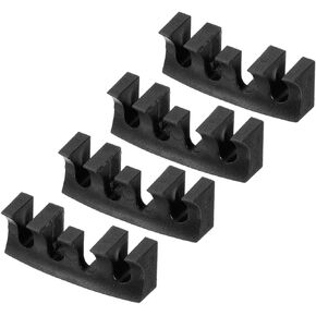 4 Pack Badminton Stringing Racquet Load Spreader - Badminton Pressure Reducer Stringing Protector Threading Machine Adapter for Repair Fixing (Black)