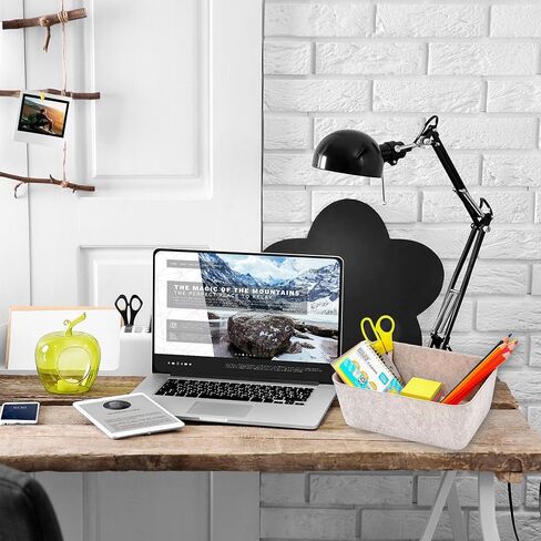 office Drawer organizers bins Deep draw organiser Felt storage bin drawers Desk draw dividers boxes for toys makeup jewelery rolled ties organizing 5 pack (Hot pink) in Kuwait