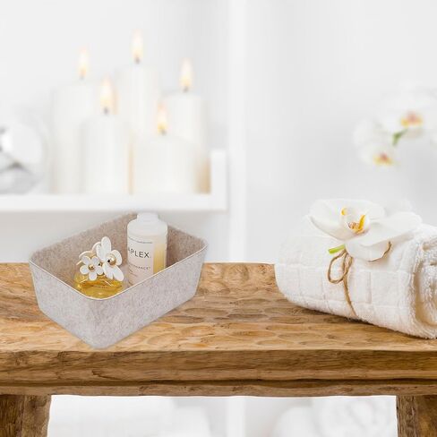 office Drawer organizers bins Deep draw organiser Felt storage bin drawers Desk draw dividers boxes for toys makeup jewelery rolled ties organizing 5 pack (Hot pink) in Kuwait