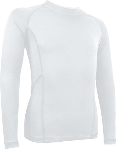 Boys Girls Compression Shirt Long Sleeve Athletic Sports Baselayer Youth Baseball Football Undershirt in Saudi Arabia