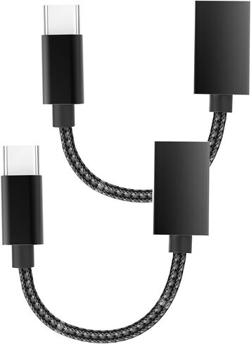 Female USB to USB C, 60W Fast Charging 5Gbps Data Sync USB C to USB 3.0 Adapter, USB Female to USB C Male Cable, OTG USB Adapter for iPhone15 Series for MacBook, Galaxy Note Series in Saudi Arabia