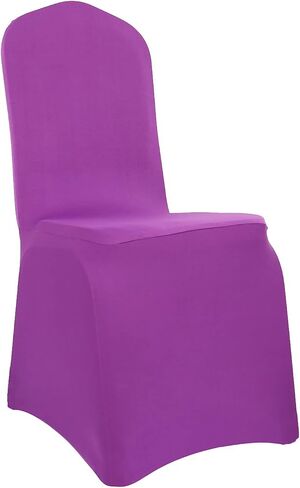 10 PCS Yellow Spandex Chair Covers Dining Room Stretch Chair Covers Protector for Living Room Banquet Wedding Party Dining Decoration (Yellow) in Saudi Arabia
