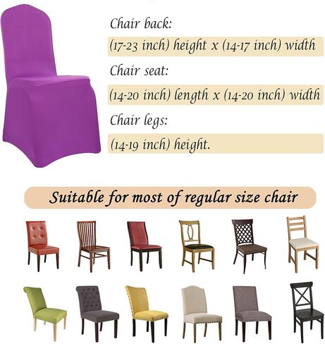 10 PCS Yellow Spandex Chair Covers Dining Room Stretch Chair Covers Protector for Living Room Banquet Wedding Party Dining Decoration (Yellow) in Saudi Arabia