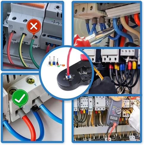 1200PCS Wire Ferrule Terminals Kit，AWG 22-10 Wire Ferrules Connectors Terminals Assortment Kit, Insulated Cord Pin End Crimp Ferrules Connectors Terminals for Industrial, Electric in Saudi Arabia