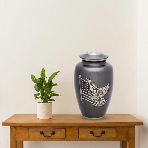 Treasure Urn | Brass Cremation Urn for Human Ashes - American Pride in Saudi Arabia