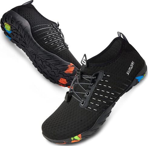 SIMARI Water Shoes Womens Mens Swim Beach Pool Aqua Sports Quick Dry Barefoot Diving Surf Walking 218 Black in Saudi Arabia