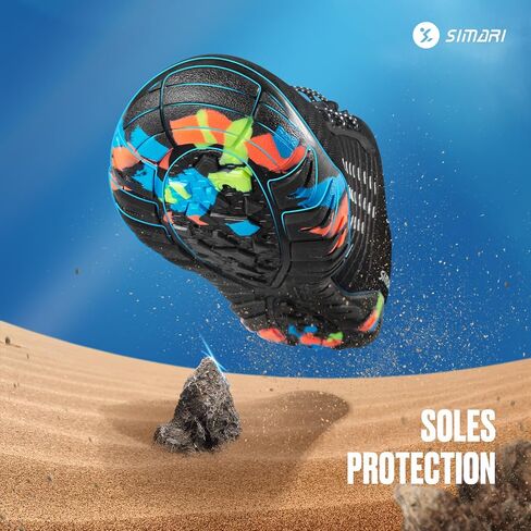 SIMARI Water Shoes Womens Mens Swim Beach Pool Aqua Sports Quick Dry Barefoot Diving Surf Walking 218 Black in Saudi Arabia