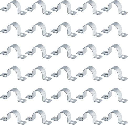 30 Pcs 2-Hole Rigid Pipe Strap Clamp Hanger for 1" Trade Size Galvanized Steel Pipe, Thickness 1.5mm in Saudi Arabia