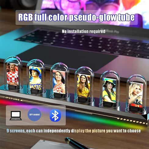 ساعة منبه إبداعية RGB، نمط بخار البار، شاشة LED رقمية ميكانيكية، ديكور سطح الطاولة الميكانيكية الرجعية الشرير، مناسبة للحانات والعائلات والحفلات والمهرجانات in Saudi Arabia