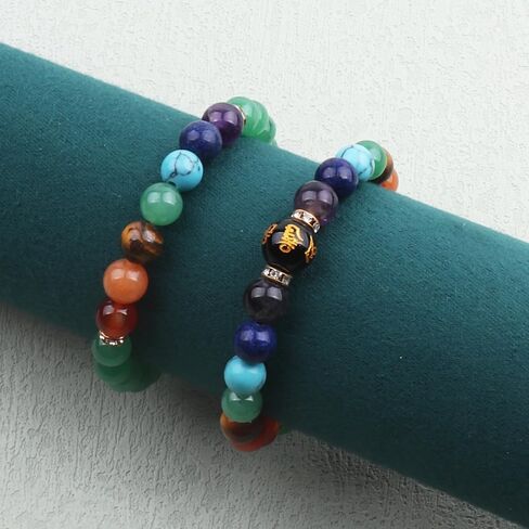 KSQS Chakra Bracelets for Women, Yoga Healing Gemstone Bracelet for Anxiety, Crystal Meditation Energy Balancing Bracelets in Saudi Arabia