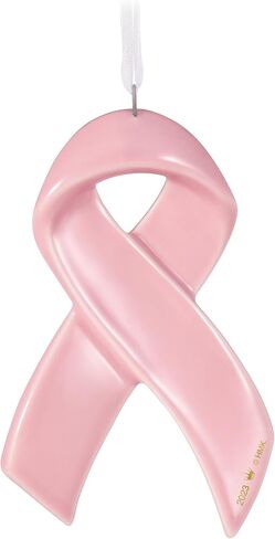 Hallmark Keepsake Christmas Ornament 2023, Strength Within, Pink Ribbon Porcelain Ornament Benefiting Susan G. Komen, Breast Cancer Gift in Saudi Arabia