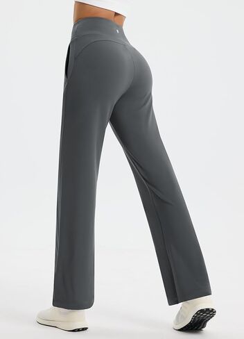 Women's Fleece Lined Wide Leg Sweatpants Water Resistant Thermal Winter Yoga Hiking Loose Bootcut Pants w Pockets in Saudi Arabia