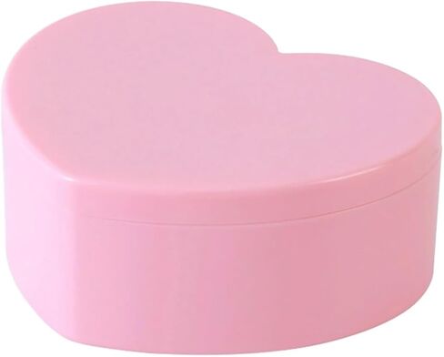 Heart Shape Double Layer Jewelry Box with Mirror Travel Jewelry Organizer Box Plastic Jewelry Trinket Box Small Jewelry Boxes Necklace Earrings Ring Storage Case for Girl in Saudi Arabia