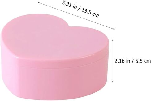 Heart Shape Double Layer Jewelry Box with Mirror Travel Jewelry Organizer Box Plastic Jewelry Trinket Box Small Jewelry Boxes Necklace Earrings Ring Storage Case for Girl in Saudi Arabia
