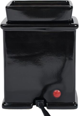 Elanze Designs Inspirational Interchangeable Photo Frame Ceramic Glossy Black Candle Wax Oil Warmer in Saudi Arabia