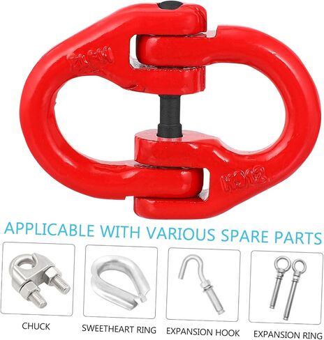 CHILDWEET Lifting Connection Buckle Safety Chain Extension Tow Hitch Connector Tow Truck Connector for Towing Link Chains Connectors Heavy Duty Chain Steel Connecting Link Chain Link Trailer in Saudi Arabia