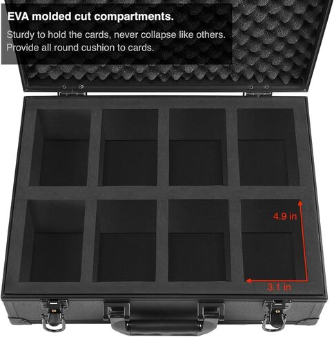 صندوق تخزين لحاملات بطاقات صلبة مقاس 3 × 4 بوصات، حافظة بطاقات التداول تحمل ما يصل إلى 600 أداة تحميل علوية، متوافقة أيضًا مع حامل البطاقات المغناطيسية in Kuwait