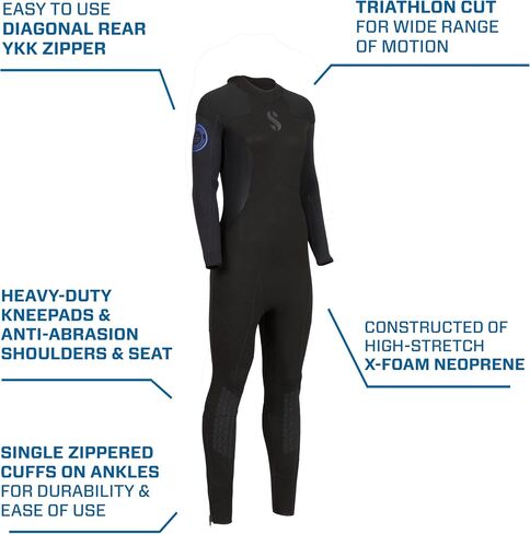 SCUBAPRO Oneflex Steamer Women’s Diving Wetsuit, 5mm, Back Zip, X-Foam Neoprene, S in Saudi Arabia
