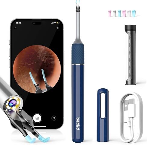 Ear Wax Removal Tool with Camera:Bebird Note 5 Ear Cleaner with Otoscope and Light,Visual Earwax Cleaning Kit 3 in 1 Ear Scope WiFi Earwax Remover,Multi Earwax Cleaning Replacement Tips in Kuwait