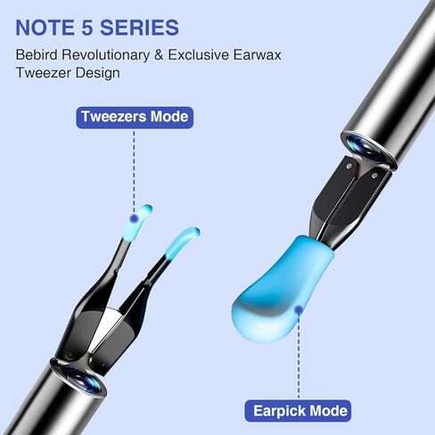 Ear Wax Removal Tool with Camera:Bebird Note 5 Ear Cleaner with Otoscope and Light,Visual Earwax Cleaning Kit 3 in 1 Ear Scope WiFi Earwax Remover,Multi Earwax Cleaning Replacement Tips in Kuwait
