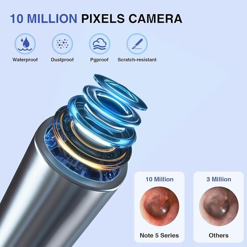 Ear Wax Removal Tool with Camera:Bebird Note 5 Ear Cleaner with Otoscope and Light,Visual Earwax Cleaning Kit 3 in 1 Ear Scope WiFi Earwax Remover,Multi Earwax Cleaning Replacement Tips in Kuwait