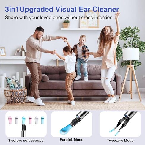 Ear Wax Removal Tool with Camera:Bebird Note 5 Ear Cleaner with Otoscope and Light,Visual Earwax Cleaning Kit 3 in 1 Ear Scope WiFi Earwax Remover,Multi Earwax Cleaning Replacement Tips in Kuwait