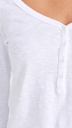 بلوزة Rowena للسيدات من L'AGENCE بأكمام 3/4 كم هينلي in Kuwait