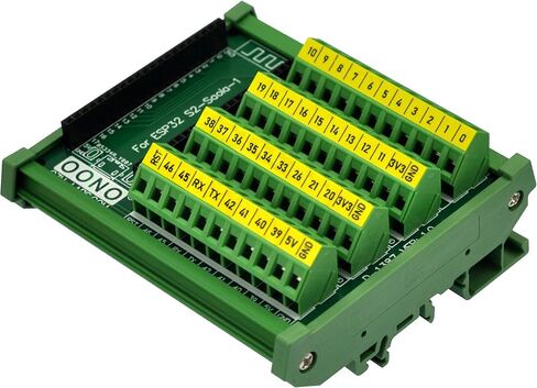 لوحة وحدة اندلاع كتلة طرفية مثبتة على السكك الحديدية DIN لـ ESP32-S2-Saola-1 in Kuwait
