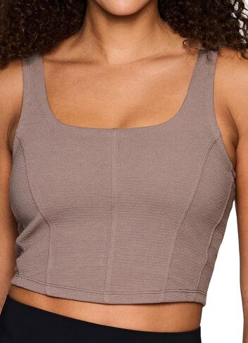 RBX Women's Workout Tank Top with Built-in Bra, Quick Drying Low Impact Racerback Sports Bra Cropped Bra Top for Matching Set in Saudi Arabia