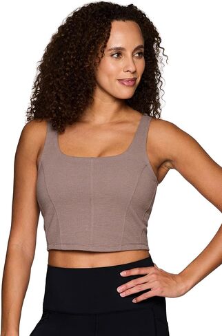 RBX Women's Workout Tank Top with Built-in Bra, Quick Drying Low Impact Racerback Sports Bra Cropped Bra Top for Matching Set in Saudi Arabia