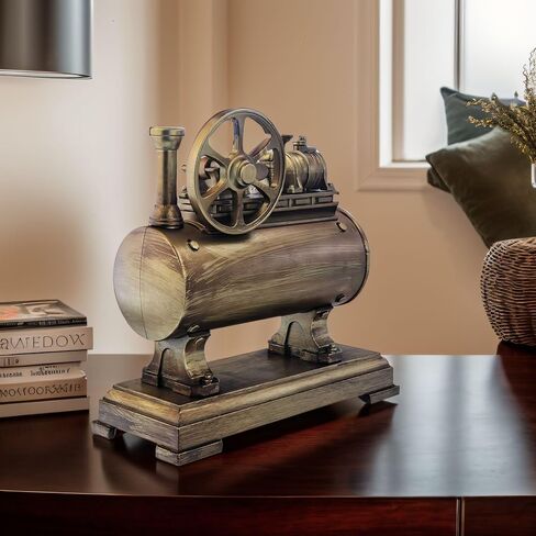 ساعة طاولة كلاسيكية بأرقام رومانية، ساعة منضدية، ساعة رف، ساعة مكتب Steampunk الصناعية لغرفة النوم، غرفة المعيشة، رف داخلي in Kuwait
