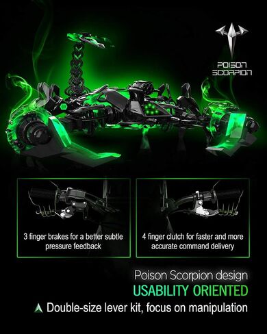 أذرع قابض فرامل الدراجة الترابية باللون الأخضر للطرق الوعرة/الدراجة الترابية متوافقة مع KLX140 2008-2021 | KLX140L 2008-2020 | KLX140G 2017-2020 | KLX140R KLX140RF 2021 in Saudi Arabia