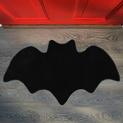 Halloween Door Mat Bat Doormat Non-Slip Bathroom Rug Outdoor Indoor Welcome Mat Entryway Floor Mats Farmhouse Home Decor 32x18 Inch in Saudi Arabia