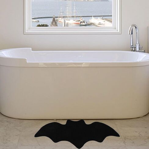 Halloween Door Mat Bat Doormat Non-Slip Bathroom Rug Outdoor Indoor Welcome Mat Entryway Floor Mats Farmhouse Home Decor 32x18 Inch in Saudi Arabia