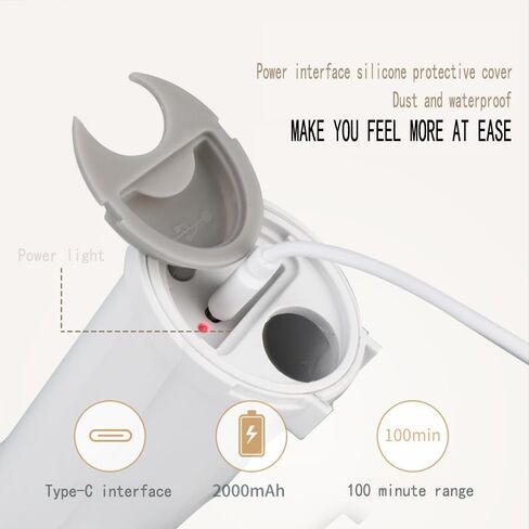 جهاز تنظيف كهربائي دوار [السرعة الثانية، بطارية 2000 مللي أمبير، مقاومة للماء IPX6] مع 6 رؤوس فرشاة بديلة ومقبض تمديد قابل للتعديل لتنظيف الحمام والأرضيات والبلاط in Kuwait