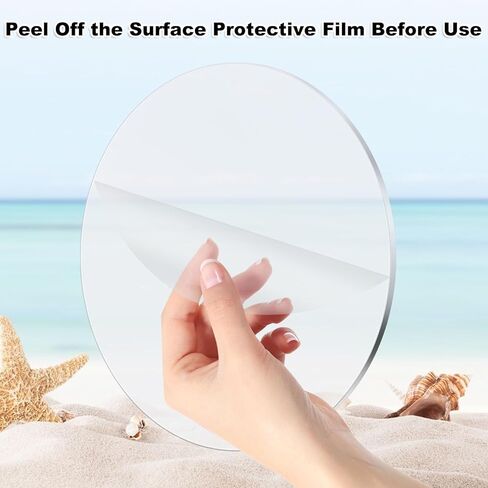 certbuy 4 قطع 1/4 "ورقة شبكي مستديرة 12 بوصة قطرها واضح الاكريليك دائرة مستديرة كعكة القرص خلفية الاكريليك مستديرة للزجاج DIY مشروع إطار الصورة اللوحات الفنية الحرفية in Kuwait