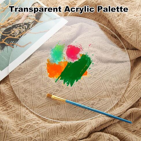 certbuy 4 قطع 1/4 "ورقة شبكي مستديرة 12 بوصة قطرها واضح الاكريليك دائرة مستديرة كعكة القرص خلفية الاكريليك مستديرة للزجاج DIY مشروع إطار الصورة اللوحات الفنية الحرفية in Kuwait