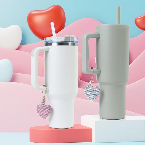 إكسسوارات Mokoart Glitter Charms لديكورات كأس ستانلي، ديكور لطيف بلينغ لإكسسوارات كأس ستانلي 40oz in Kuwait