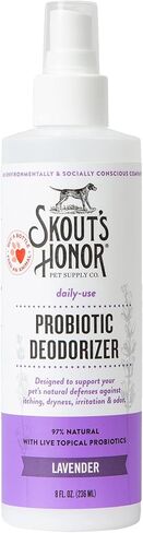 SKOUT'S HONOR: Probiotic Deodorizer for Dogs & Cats - with Avocado Oil Hydrates and Deodorizes Fur, Supports Pet’s Natural Defenses, PH-Balanced, Sulfate Free - Sunkissed Coconut - 8 oz. in Saudi Arabia