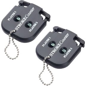 Golf Score Counter, 2 Pcs 2 Player Stroke Counter Golf Score Indicator 2 Digits Mini Square Golf Score Counters Handy Scorer Golf Count Shot Stroke Putt Score Counter for Golf Scoring Keeper
